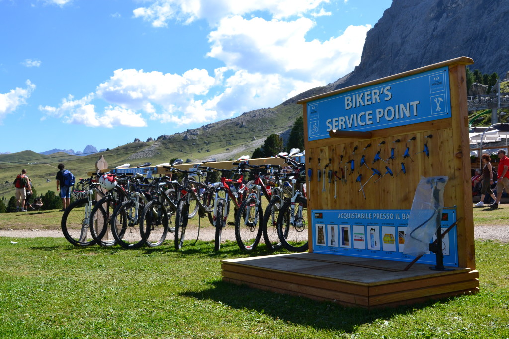 Service Bike Point sulle Dolomiti
